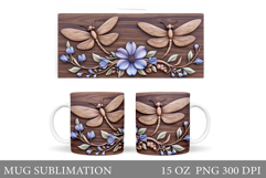 Dragonfly Mug Design. Dragonfly Sublimation Product Image 1