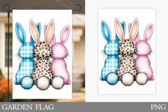 Cute Bunny Garden Flag Design. Cute Bunny Sublimation Product Image 1