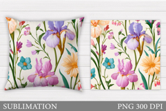 Floral Pillow Design. Flowers Sublimation Product Image 1