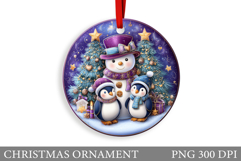 Snowman Christmas Ornament. Snowman Ornament Design Product Image 1