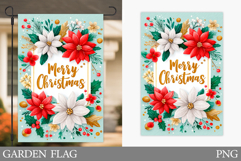 Merry Christmas Garden Flag Design. Christmas Sublimation Product Image 1