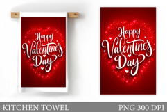 Valentines Day Kitchen Towel. Valentines Kitchen Towel Product Image 1