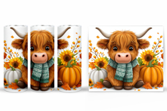 Cow Tumbler Design. Cow Fall Tumbler Sublimation Product Image 2