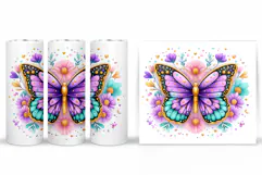 Butterfly Tumbler Sublimation. Butterfly Sublimation Product Image 2
