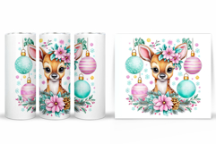 Christmas Deer Tumbler Design. Christmas Tumbler Sublimation Product Image 2