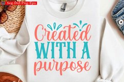 Created with a purpose Christian Svg design and Jesus quotes Product Image 1