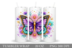 Butterfly Tumbler Sublimation. Butterfly Sublimation Product Image 1