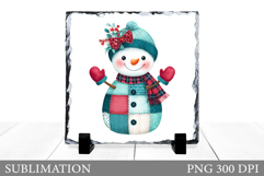 Snowman Slate Design. Cute Snowman Sublimation Product Image 1
