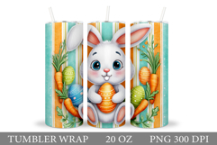 Easter Bunny Tumbler Design. Easter Tumbler Sublimation Product Image 1