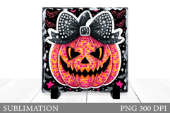 Halloween Pumpkin Slate Design. Halloween Slate Sublimation Product Image 1