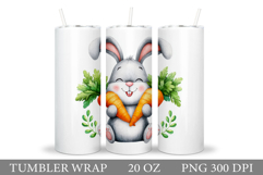 Cute Bunny Tumbler Design. Bunny Sublimation Product Image 1