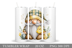 Easter Gnome Tumbler Design. Easter Tumbler Sublimation Product Image 1