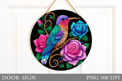 Hummingbird Door Sign Design. Hummingbird Sublimation Product Image 1