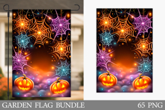 Halloween Pumpkin Garden Flag. Ghost Garden Flag Design Product Image 1