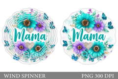 Mother's day Wind Spinner. Flowers Wind Spinner Sublimation Product Image 1