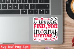 Valentine sticker SVG Design Valentine Love Sticker Svg Product Image 1