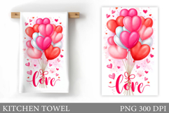 Valentines Day Kitchen Towel. Valentines Kitchen Towel Product Image 1