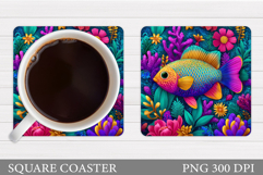 Fish Coaster Sublimation. Fish Sublimation Product Image 1