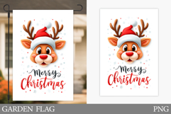Cute Deer Garden Flag. Christmas Garden Flag Sublimation Product Image 1