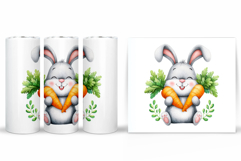 Cute Bunny Tumbler Design. Bunny Sublimation Product Image 2