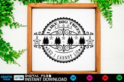 Farmhouse Christmas Round Sign SVG Design Product Image 1