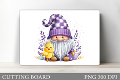 Easter Gnome Cutting Board. Easter Cutting Board Sublimation Product Image 1