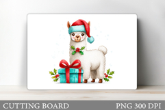 Christmas Lama Cutting Board. Christmas Cutting Board Product Image 1
