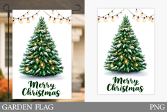 Christmas Tree Garden Flag. Christmas Garden Flag Design Product Image 1
