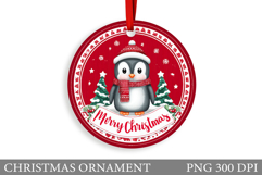 Cute Penguin Christmas Ornament. Christmas Ornament Design Product Image 1