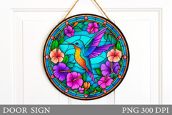 Hummingbird Door Sign Design. Hummingbird Sublimation Product Image 1