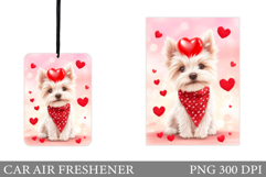 Cute Dog Car Air Freshener. Valentines Car Air Freshener Product Image 1