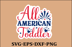 4th of July Sticker Svg Design, Patriotics Quotes Svg, 4t Product Image 1