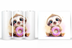 Valentines Sloth Tumbler. Valentines Tumbler Sublimation Product Image 2