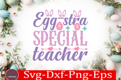 Happy Easter stickerS VG Design Cute Easter Quotes SVG Bunny Product Image 1