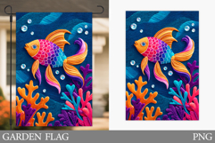 Fish Garden Flag Design. Fish Sublimation Product Image 1