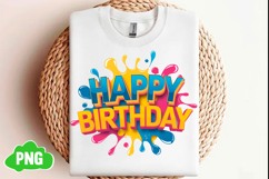 Happy Birthday Png Sublimation Design Product Image 1