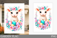 Easter Lamb Garden Flag. Easter Garden Flag Design Product Image 1