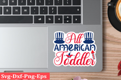 4th of July Sticker Svg Design, Patriotics Quotes Svg, Product Image 1