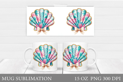 Seashell Mug Sublimation. Seashell Sublimation Product Image 1