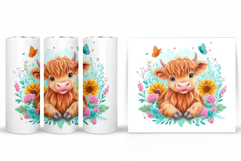 Highland Cow Tumbler Design. Cow Tumbler Sublimation Product Image 2
