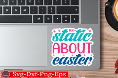 Happy Easter stickerS VG Design Cute Easter Quotes SVG Bunny Product Image 1