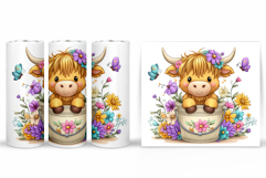 Cute Cow Tumbler Design. Cow Tumbler Sublimation Product Image 2