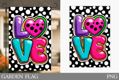 Valentine Garden Flag Design. Love Garden Flag Sublimation Product Image 1
