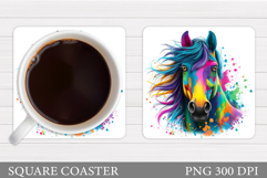 Horse Coaster Design. Horse Sublimation Product Image 1