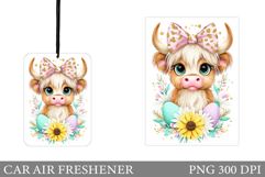 Easter Cow Car Air Freshener. Easter Car Air Freshener Product Image 1