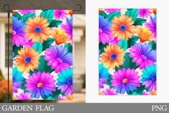 Flowers Garden Flag Sublimation. Floral Garden Flag Design Product Image 1