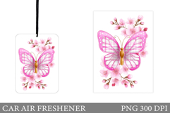 Patriotic Butterfly Car Air Freshener. Butterfly Sublimation Product Image 1