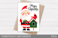Christmas Card Design. Santa Claus Card Printable Product Image 1