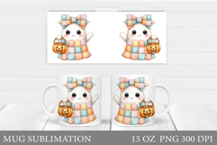 Ghost Mug Sublimation. Halloween Mug Design Product Image 1