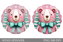 Christmas Bear Wind Spinner. Christmas Wind Spinner Design Product Image 1